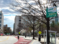 Arlington County Bike Lane at Court House