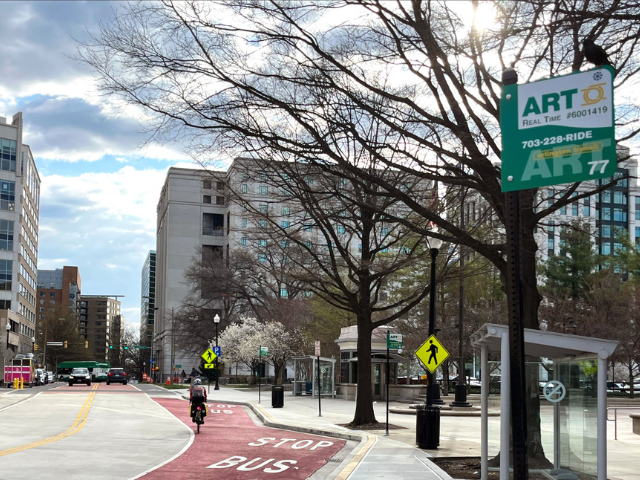 Arlington County Bus Lane at Court House