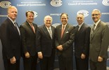 Jim Dinegar (Board of Trade), Chuck Bean (COG), Dr. Steven Knapp (George Washington University, Consortium), Roger Berliner (Montgomery County, COG), Terry McCallister (Washington Gas, Board of Trade), Dr. John Cavanaugh (Consortium)