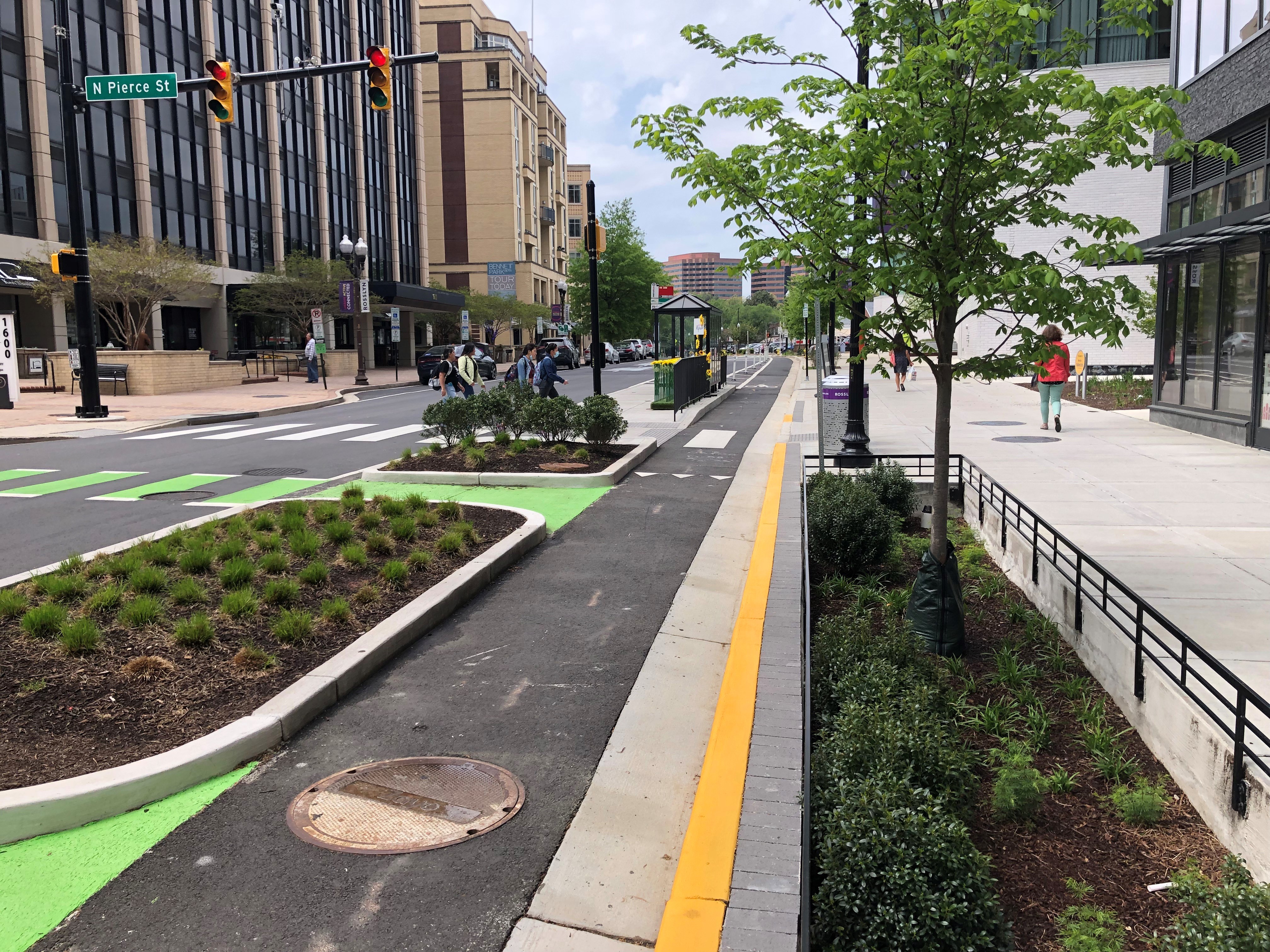 Arlington Virginia street with crosswalk