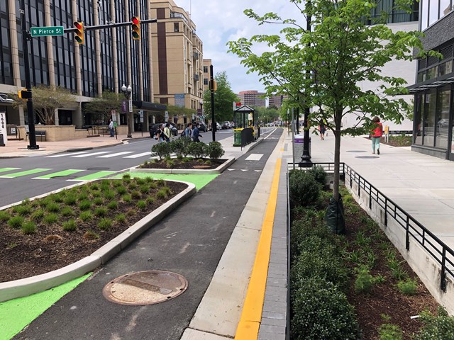 Arlington Virginia street with crosswalk